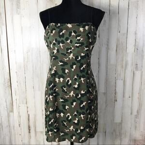Wild Honey Camo Print Sleeveless Dress Green NWT